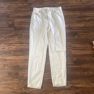 Bershka. White mom jeans size 2